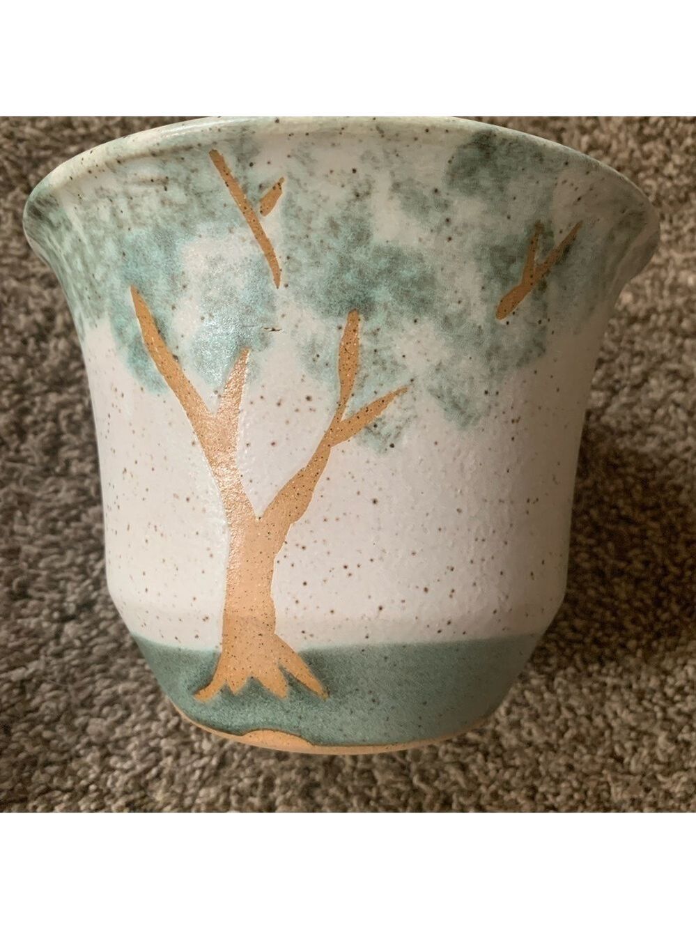 Salt Glazed Stoneware Set of 2 Crocks "Tree" Design - Picture 4 of 7
